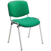 Jemini Ultra Multipurpose Chrome Frame Stacking Chair, Green