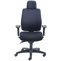 Avior Elbrus High Back Operator Chair, Black