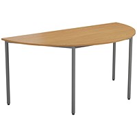 Jemini Semi Circular Multipurpose Table, 1600x800x730mm, Oak