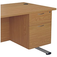 Jemini 2 Drawer Fixed Pedestal, 675mm Deep, Oak