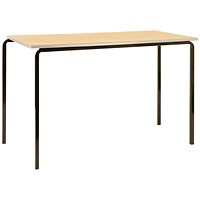 Jemini MDF Edged Classroom Table 1200x600x590mm Beech/Silver (Pack of 4)