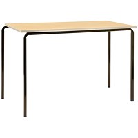 Jemini MDF Edged Classroom Table 1200x600x760mm Beech/Silver (Pack of 4)