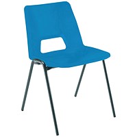 Jemini Polypropylene Stacking Chair, Blue