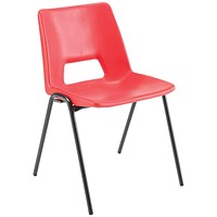 Jemini Polypropylene Stacking Chair, Red