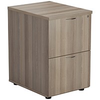 Jemini Foolscap Filing Cabinet, 2 Drawer, Grey Oak