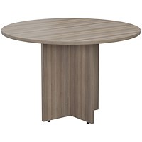 Jemini Round Meeting Table, 1100x1100x730mm, Grey Oak