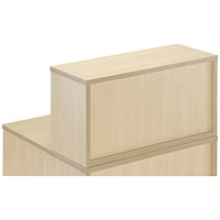 Jemini Reception Modular Straight Riser Unit, 800x315x400mm, Maple