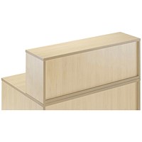 Jemini Reception Modular Straight Riser Unit, 1200x315x400mm, Maple