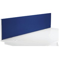 Jemini Straight Desk Mounted Screen, 1800x400mm, Blue