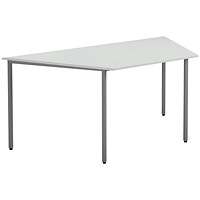 Jemini Trapezoidal Multipurpose Table, 1600x800x730mm, White