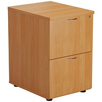 Jemini Foolscap Filing Cabinet, 2 Drawer, Beech