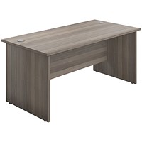 Jemini 1200mm Rectangular Desk, Panel End Leg, Grey Oak