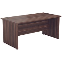 Jemini 1200mm Rectangular Desk, Panel End Leg, Walnut