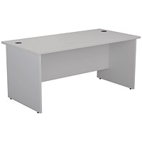 Jemini 1400mm Rectangular Desk, Panel End Leg, White