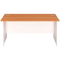 Jemini Two-Tone 1200mm Rectangular Desk, Panel End Leg, Beech & White