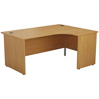 Jemini 1600mm Corner Desk, Right Hand, Panel End Leg, Oak