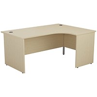 Jemini 1600mm Corner Desk, Right Hand, Panel End Leg, Maple