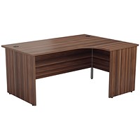 Jemini 1600mm Corner Desk, Right Hand, Panel End Leg, Walnut