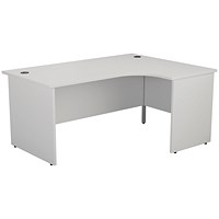 Jemini 1800mm Corner Desk, Right Hand, Panel End Leg, White