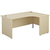 Jemini 1800mm Corner Desk, Right Hand, Panel End Leg, Maple