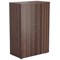 Jemini Medium Wooden Cupboard, 3 Shelves, 1200mm High, Walnut