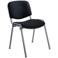 Jemini Ultra Multipurpose Black Frame Stacking Chair, Black