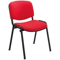 Jemini Ultra Multipurpose Black Frame Stacking Chair, Red