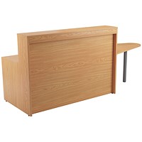 Jemini Reception Unit with Extension, 1400x800x740mm, Oak