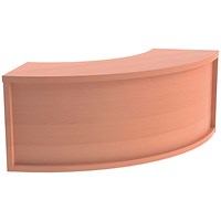 Jemini Reception Modular Corner Riser Unit, 800x800x400mm, Beech