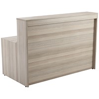 Jemini Reception Unit, 1400x800x740mm, Grey Oak