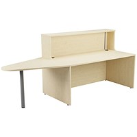 Jemini Reception Unit with Extension, 1600x800x740mm, Maple