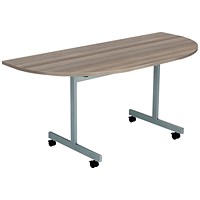 Jemini Semi-circular Tilt Table, 1400mm, Grey Oak