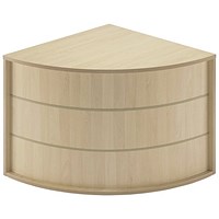 Jemini Reception Modular Corner Desk Unit, 800x800x740mm, Maple