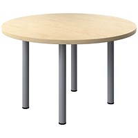 Jemini Circular Meeting Table, 1200x1200x730mm, Maple