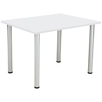 Jemini Rectangular Meeting Table, 1200x800x730mm, White