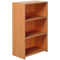 Serrion Premium Medium Bookcase, 2 Shelves, 1200mm High, Beech