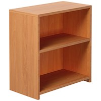 Serrion Premium Low Bookcase, 1 Shelf, 800mm High, Beech