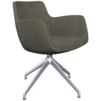 Tub Chair Main Line Flax Grey 4 Leg Metal Base