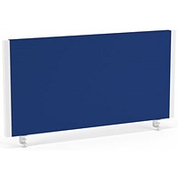 Impulse Plus Bench Desk Screen, 800mm Wide, Blue with White Frame