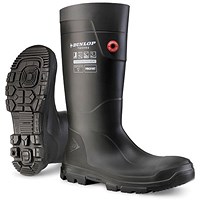 Dunlop Purofort Fieldpro Full Safety Wellington Boots, Black, 7