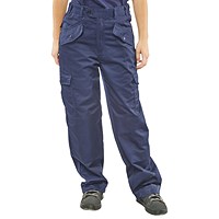 Beeswift Ladies Polycotton Trousers, Navy Blue, 28