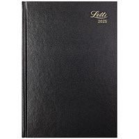 Letts A4 Business Diary, Week To View, Black, 2025