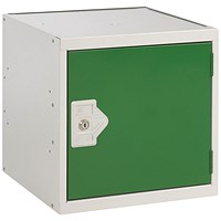 One Compartment Cube Locker, 450x450x450mm, Green Door