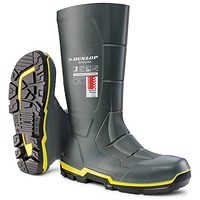 Dunlop Acifort Metguard Full Safety Wellington Boots, Grey, 6