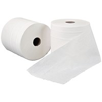 Leonardo 1-Ply Hand Towel Roll White (Pack of 6) RTW200NDS