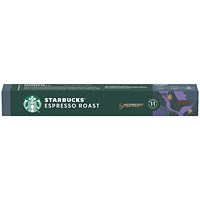 Starbucks Nespresso Espresso Roast Coffee Pods, Pack of 10