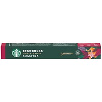 Starbucks Nespresso Sumatra Espresso Coffee Pods, Pack of 10