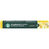 Starbucks Nespresso Blonde Espresso Roast Coffee Pods, Pack of 10