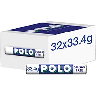 Polo Sugar Free Mint Tube, 33.4g, Pack of 32