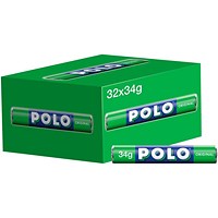 Polo Original Mint Tube, 34g, Pack of 32